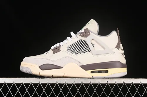 All Categories Air Jordan Jordan Series Basketball Shoes Air Jordan 4 Special Price #ZG Version Air Jordan 4 Retro "Baimoka" AJ4 Joe 4 White Mocha Joint Basketball Shoes DR5415-102